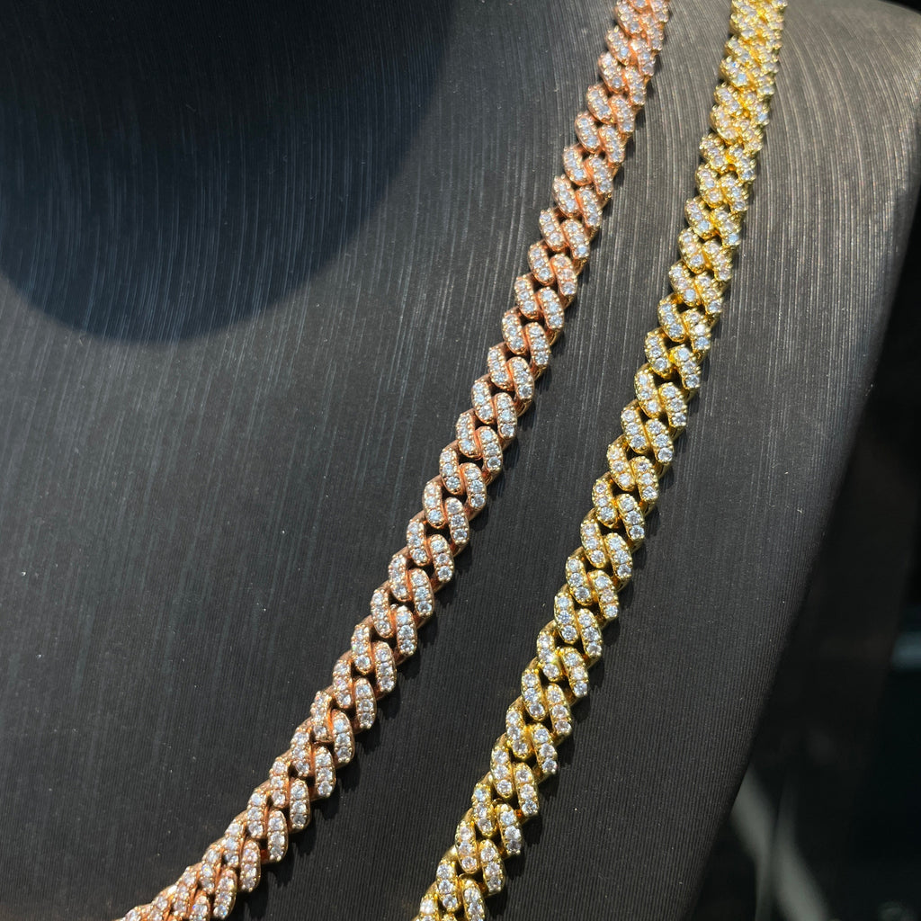 6mm Single Row Moissanite Hip Hop Cuban Link Chain