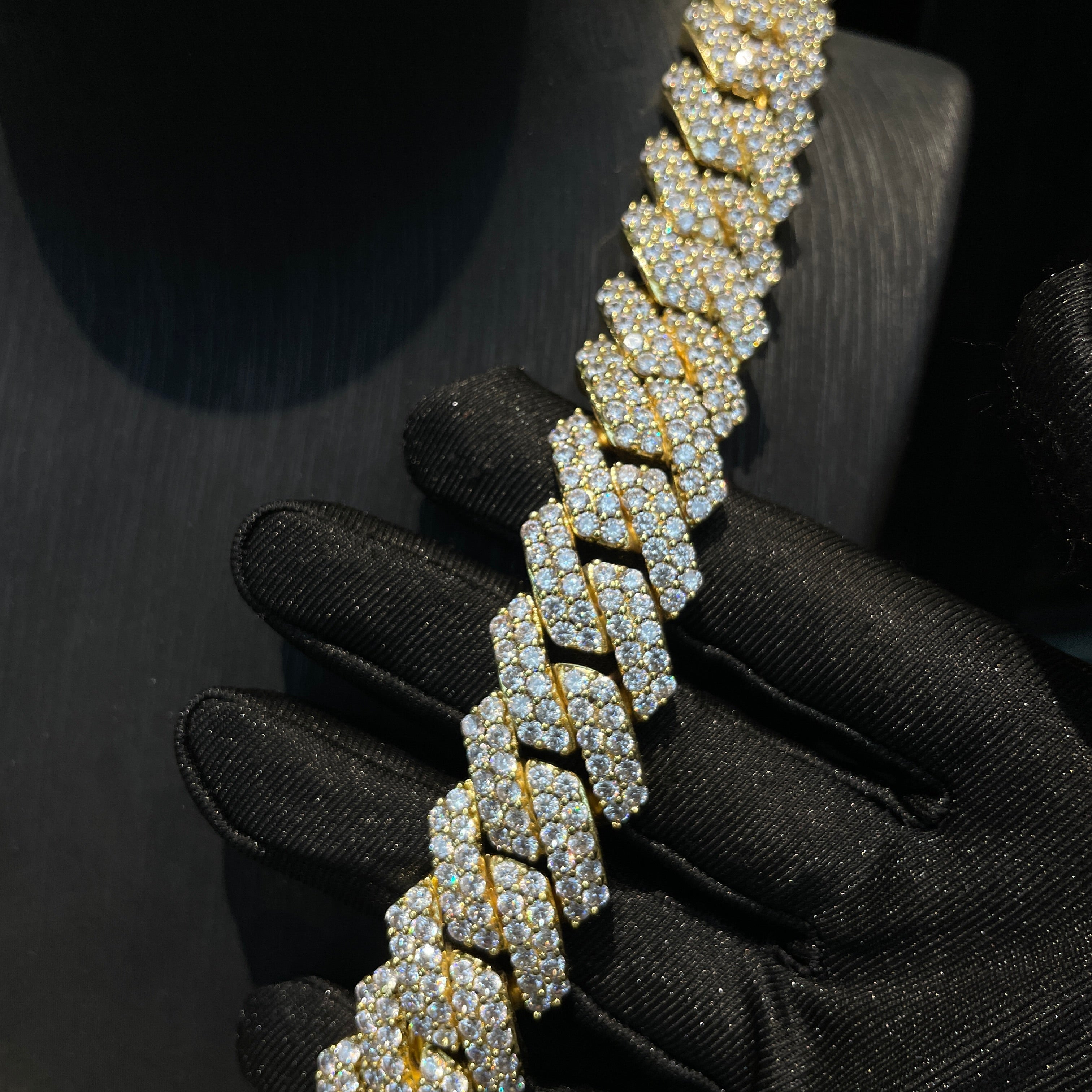 20mm Moissanite Full Drill Dense Rhombus Cuban Chain