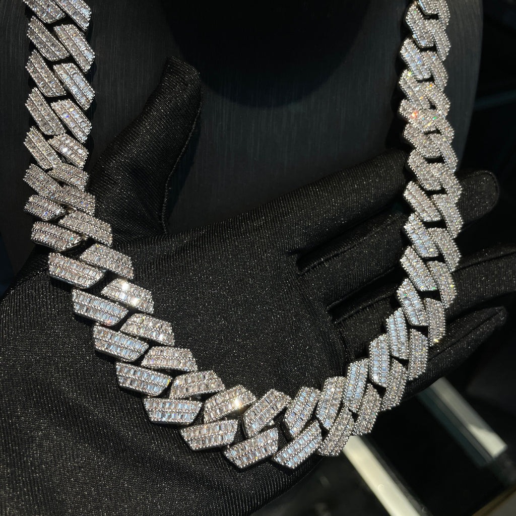 20mm Rhombus Moissanite Cuban Chain