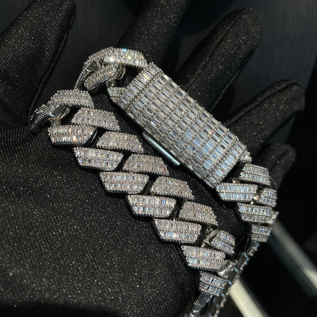 20mm Rhombus Moissanite Cuban Chain