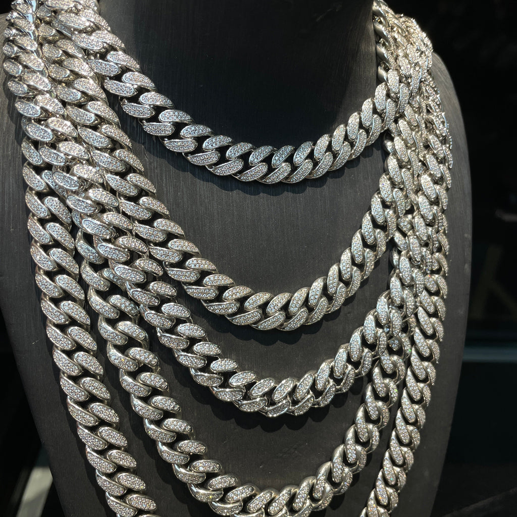 Moissanite Hip-Hop Trapezoid Cuban Link Chain