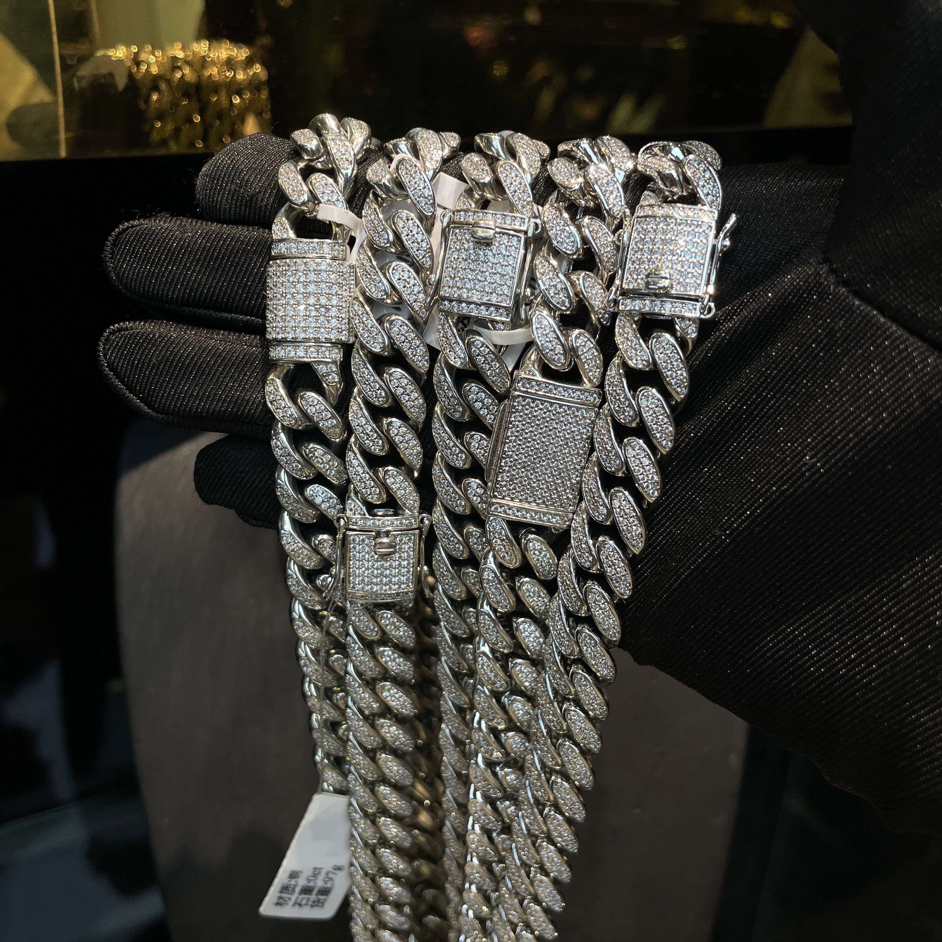 Moissanite Hip-Hop Trapezoid Cuban Link Chain