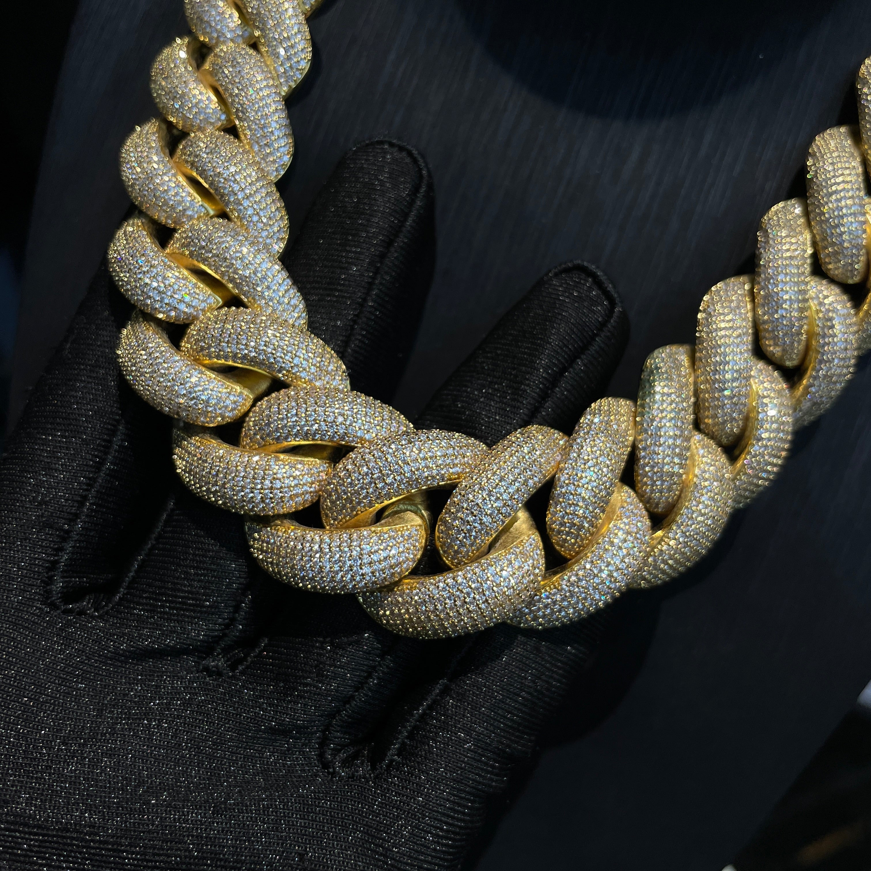 25mm Moissanite Hip-Hop Full-Diamond Cuban Chain