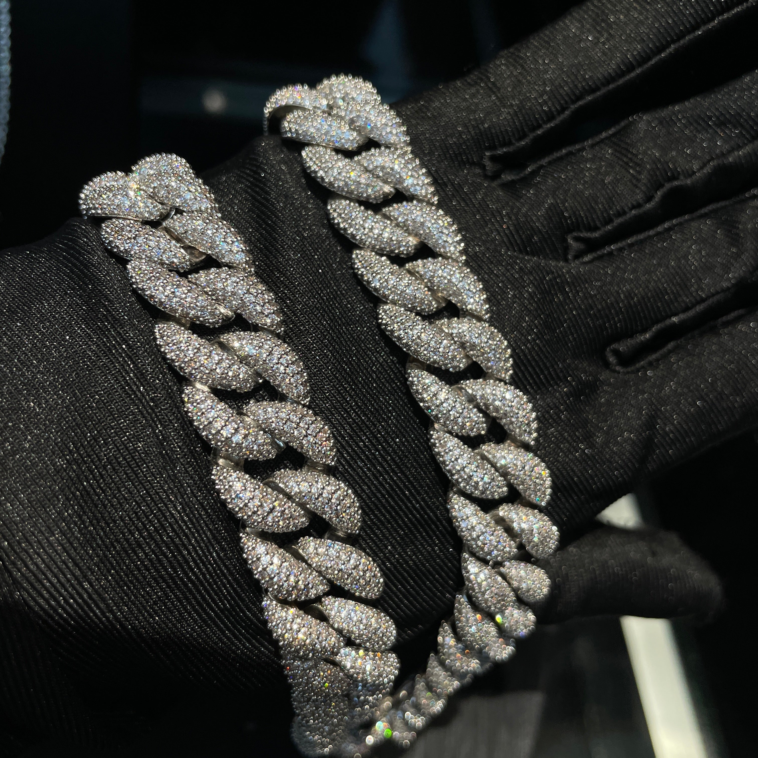 15mm Moissanite Hip Hop Bubble Cuban Chain