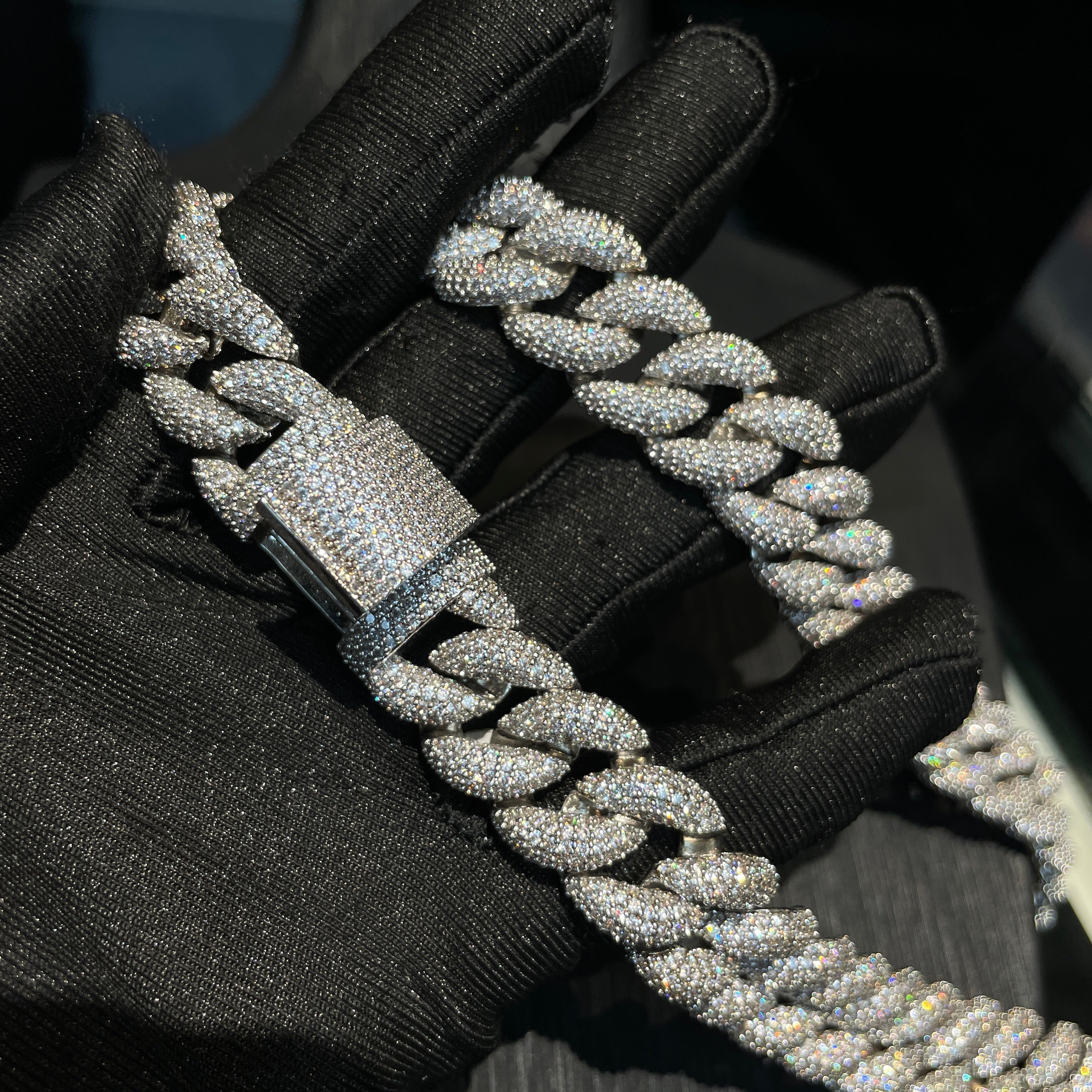 15mm Moissanite Hip Hop Bubble Cuban Chain