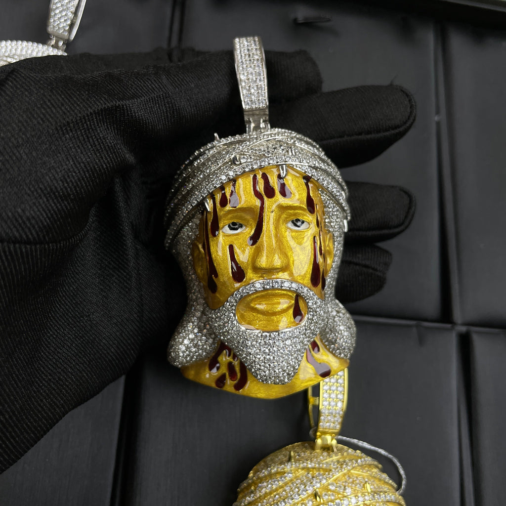 Moissanite Hip-Hop Portrait Pendant