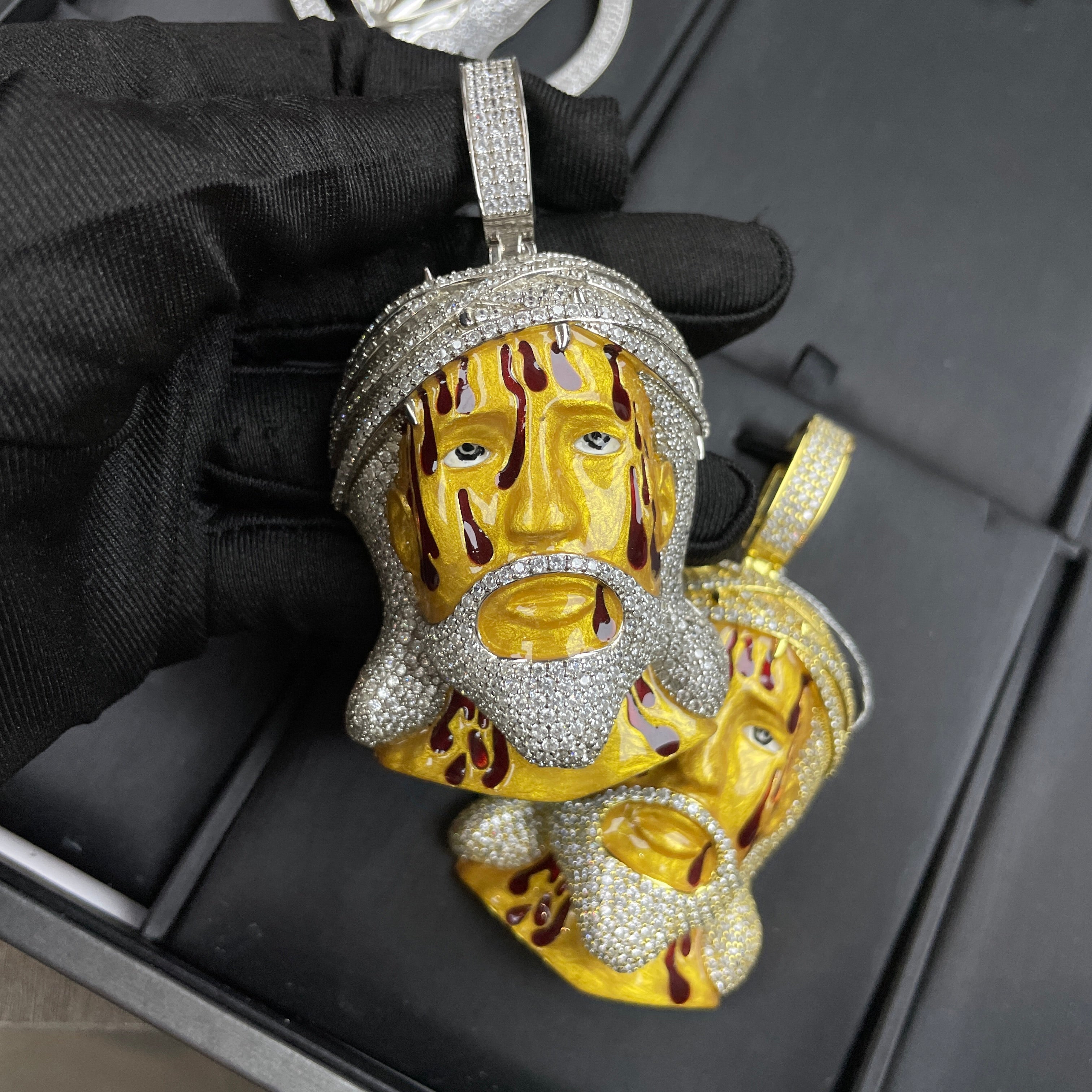 Moissanite Hip-Hop Portrait Pendant