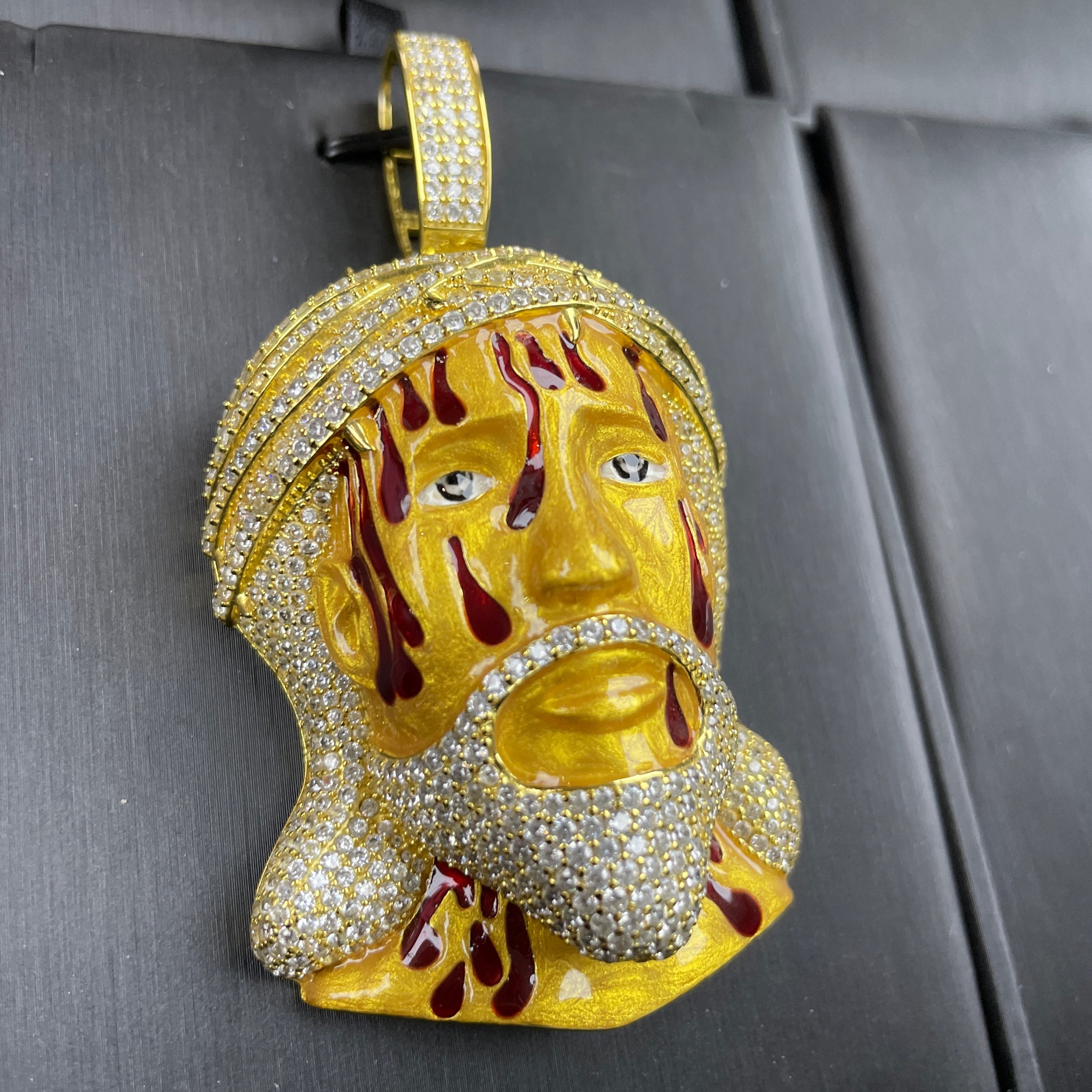 Moissanite Hip-Hop Portrait Pendant