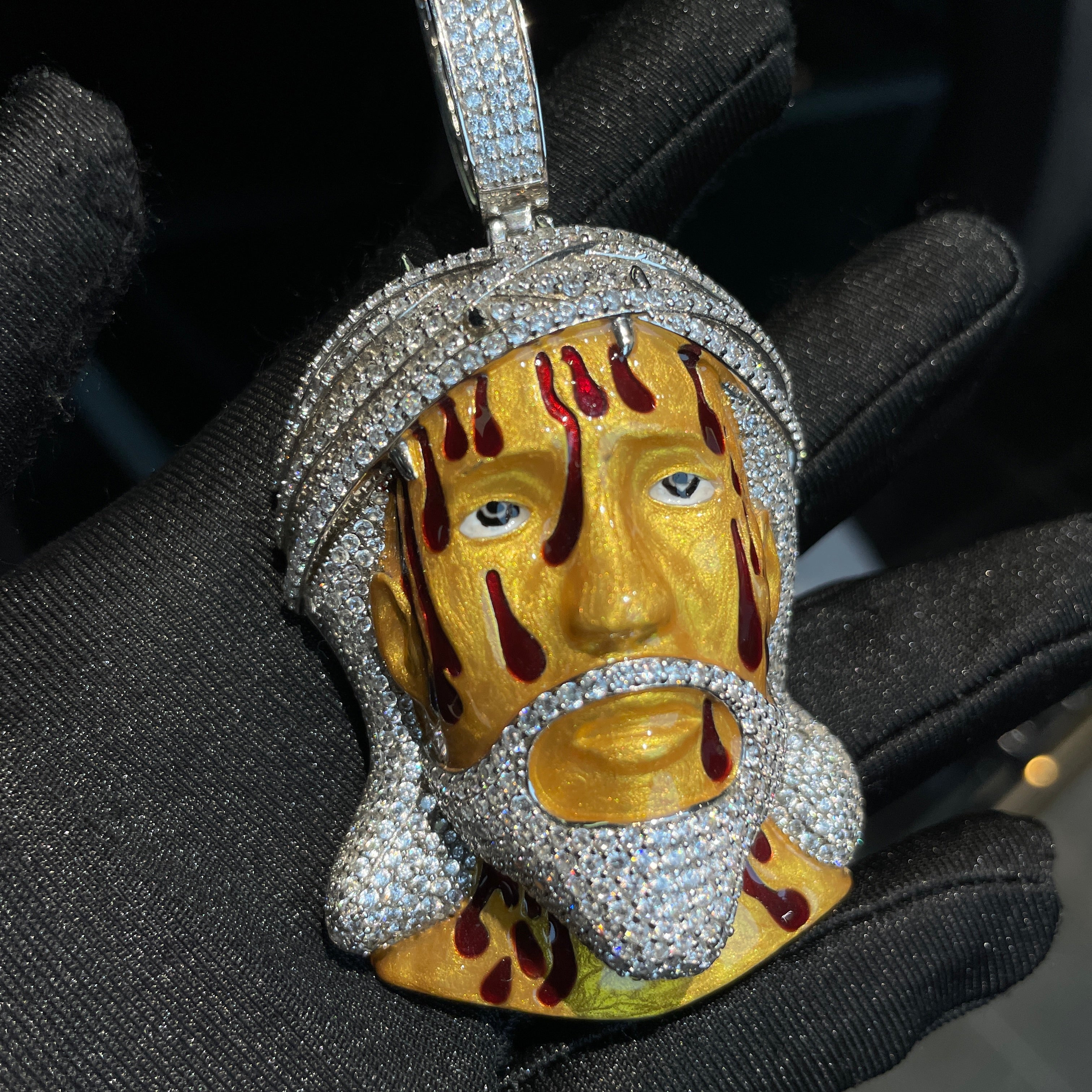 Moissanite Hip-Hop Portrait Pendant
