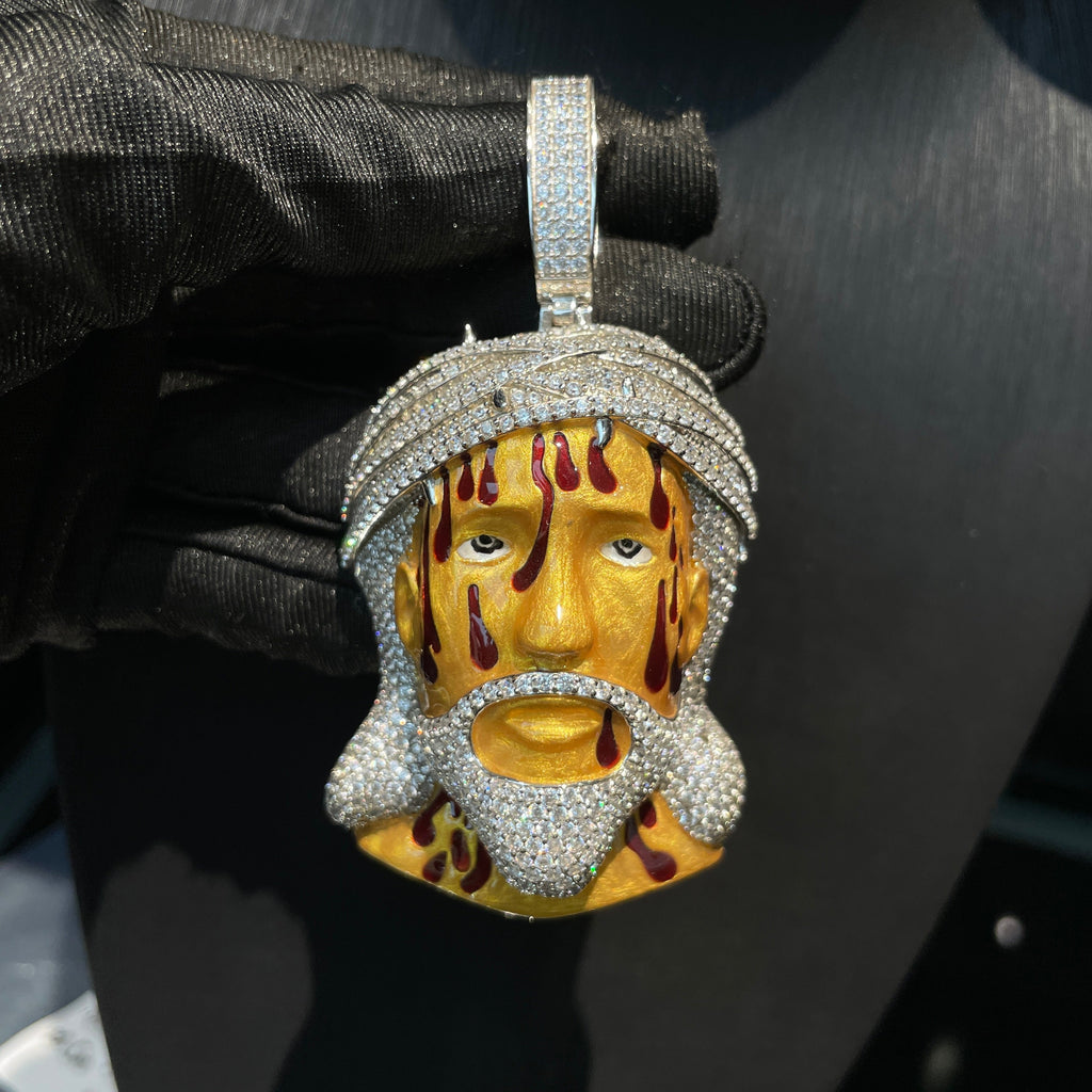 Moissanite Hip-Hop Portrait Pendant