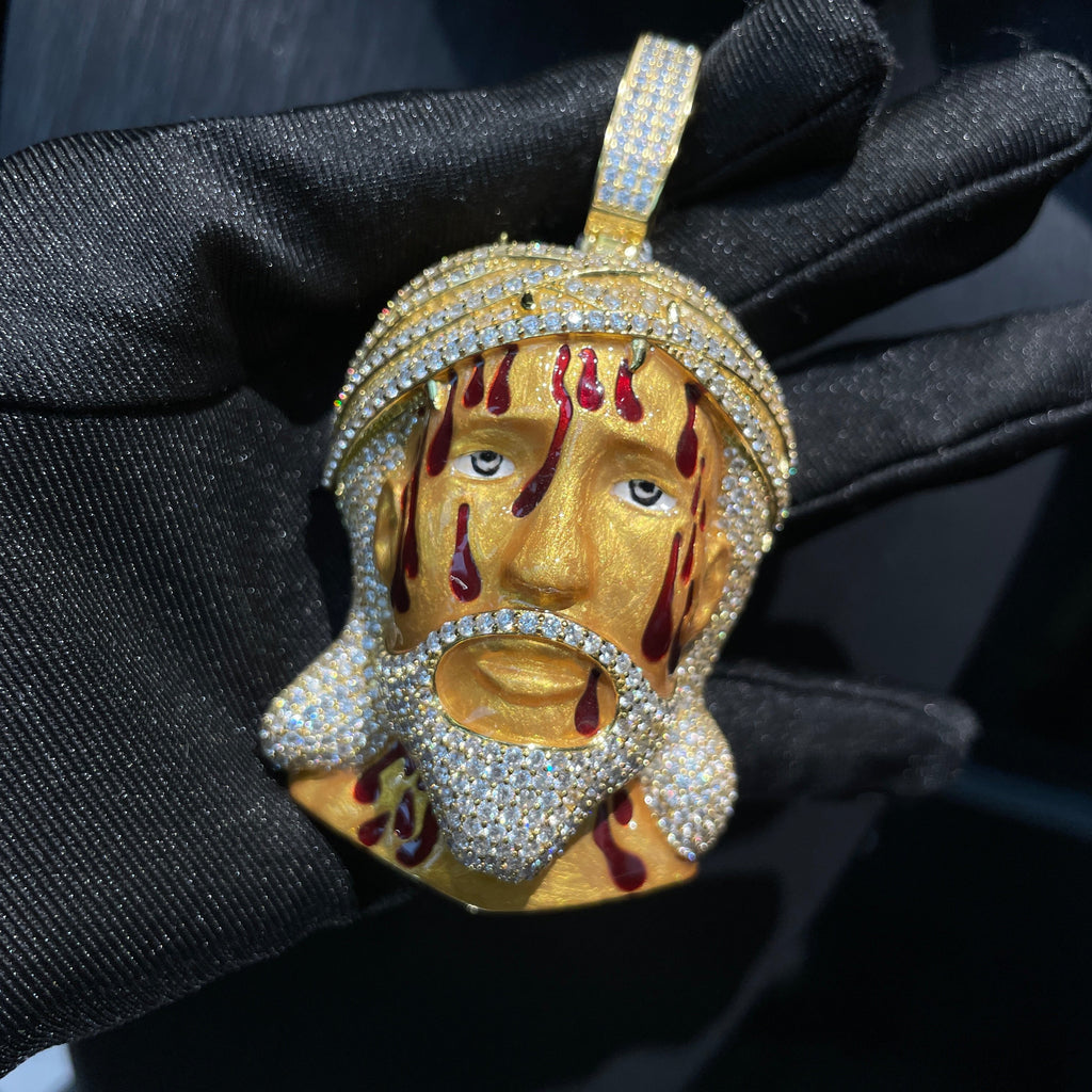 Moissanite Hip-Hop Portrait Pendant