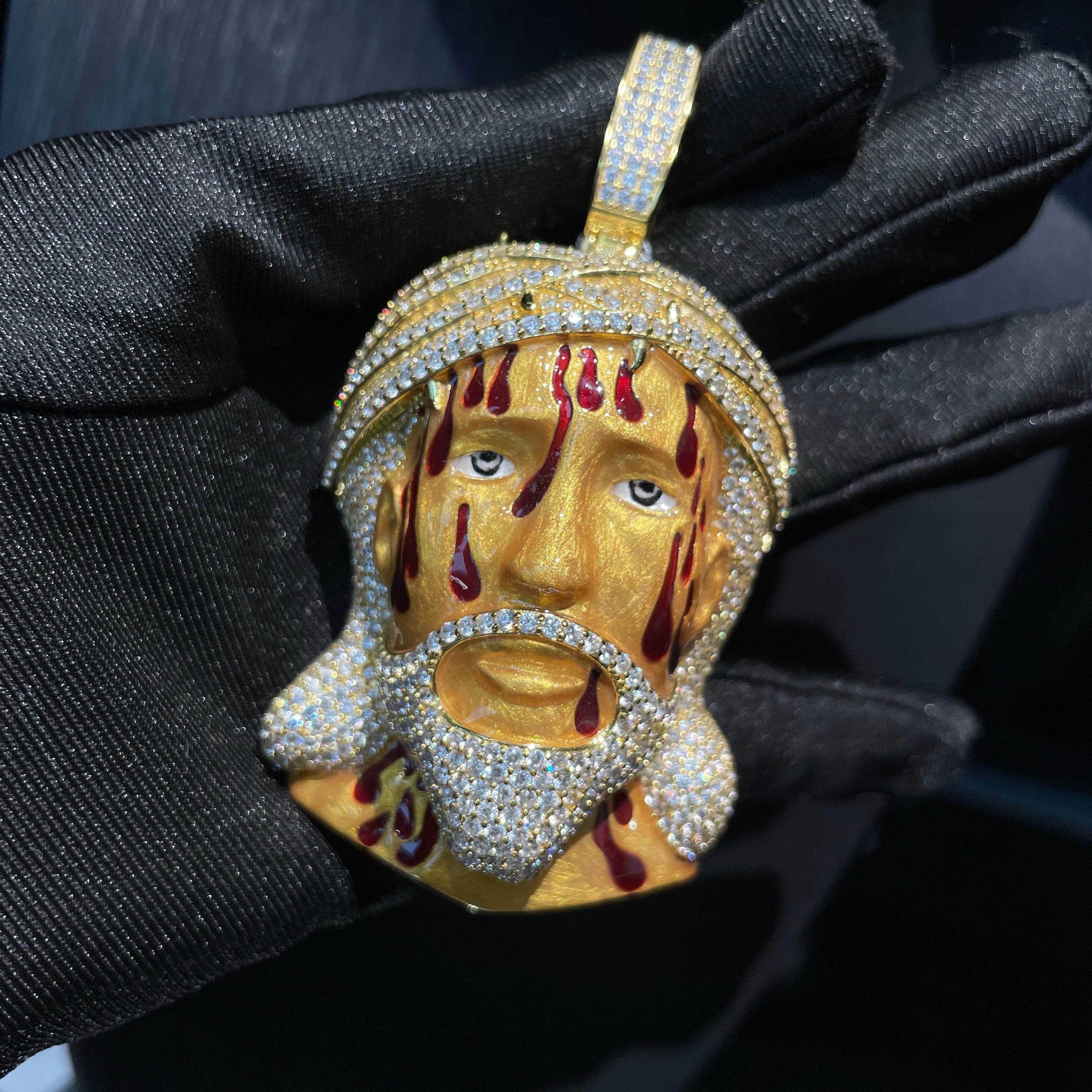 Moissanite Hip-Hop Portrait Pendant