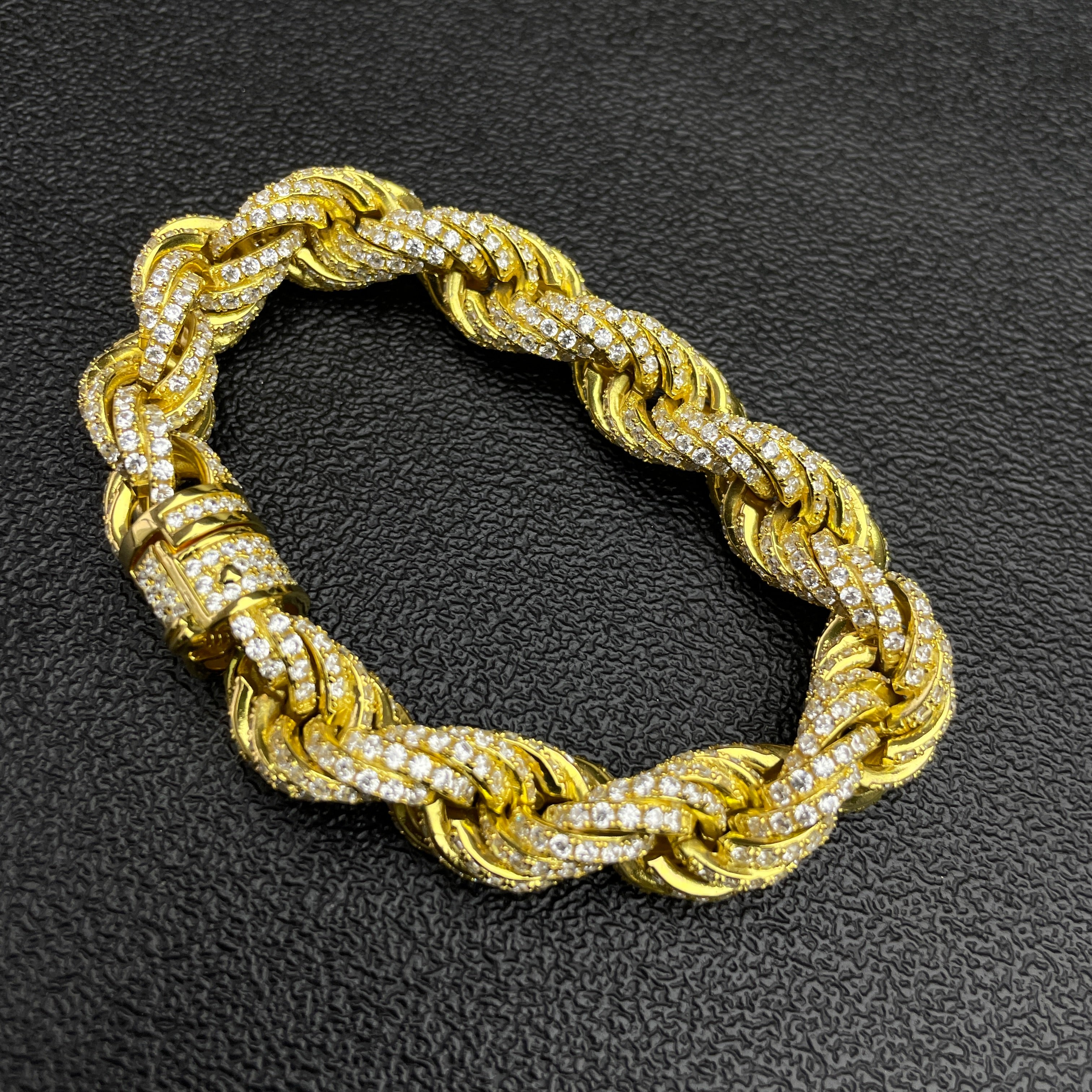 12mm Moissanite Twist Bracelet