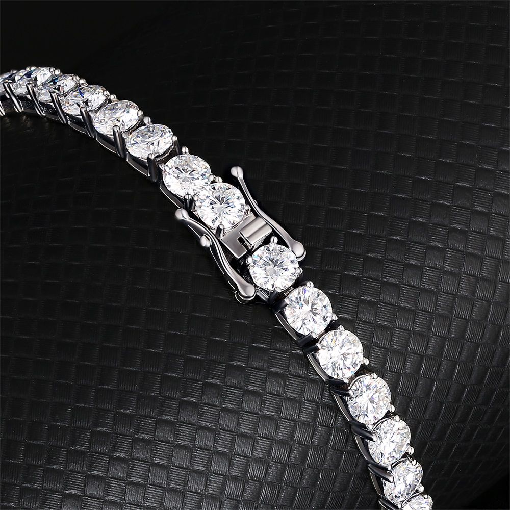5mm S925 Silver Moissanite Ice Tennis Bracelet