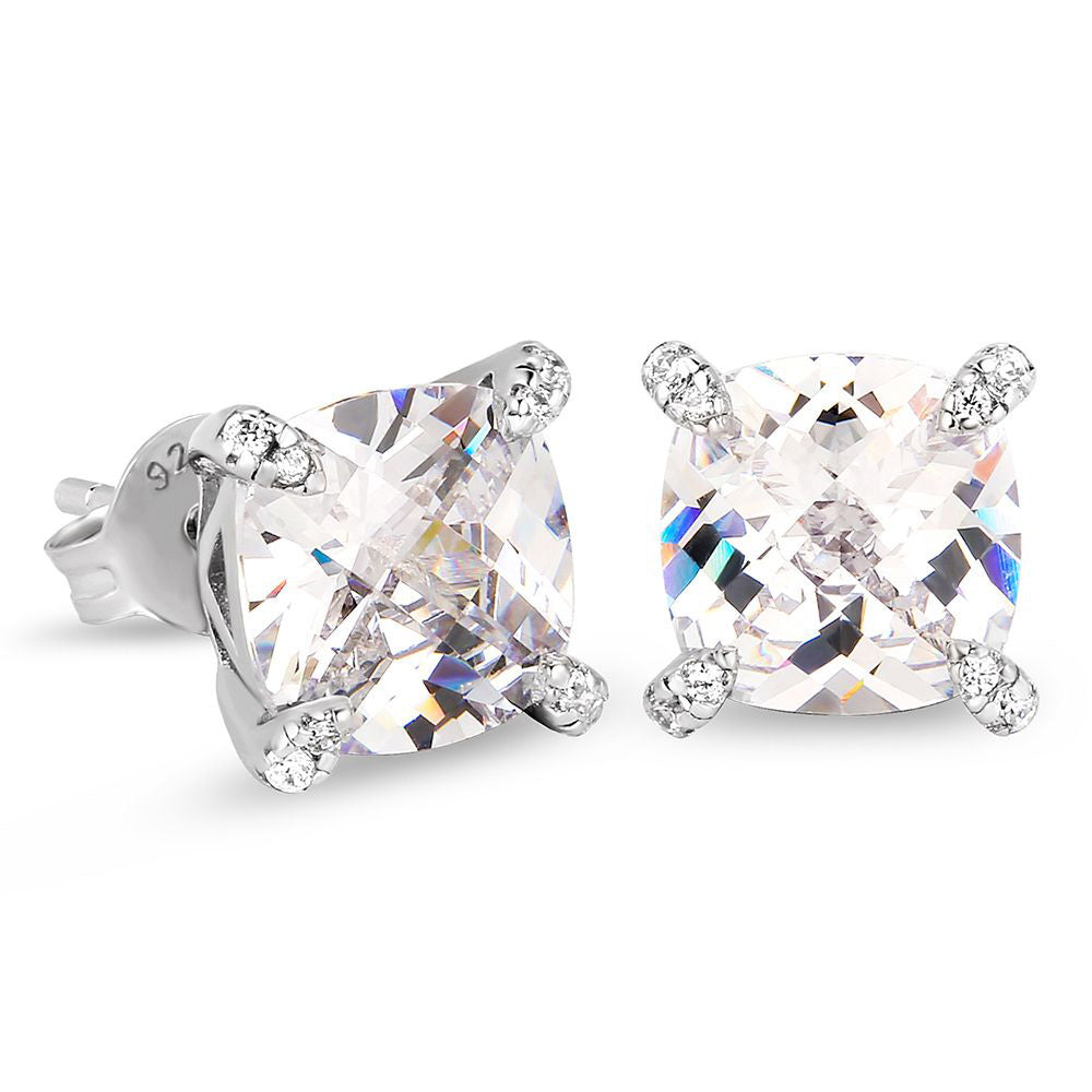 S925 Moissanite Round Diamond Stud Earrings for Men