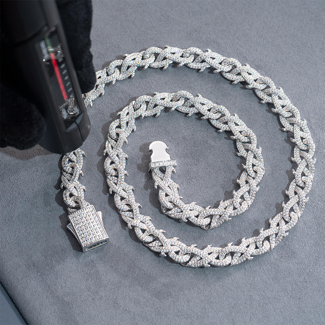 10mm Moissanite Crown Of Thorns  Bracelet