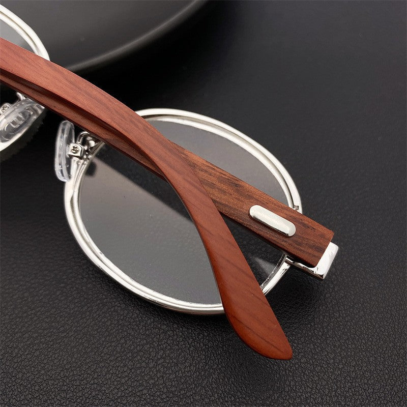Moissanite Fashion Trend Wooden Temple Glasses