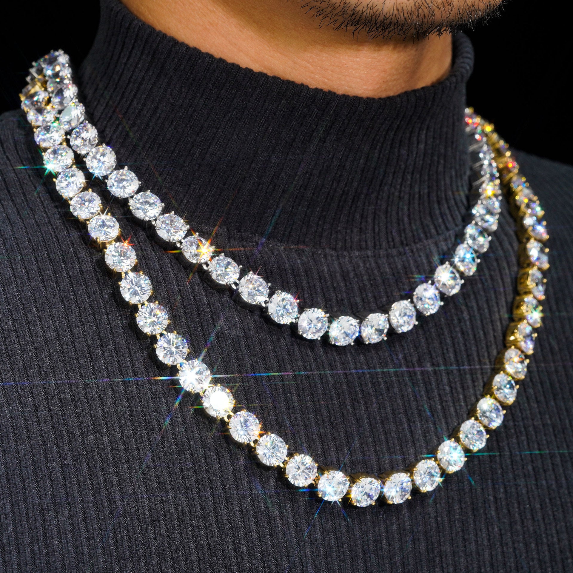 3~10mm 925 Sterling Silver Plated Tennis Chain