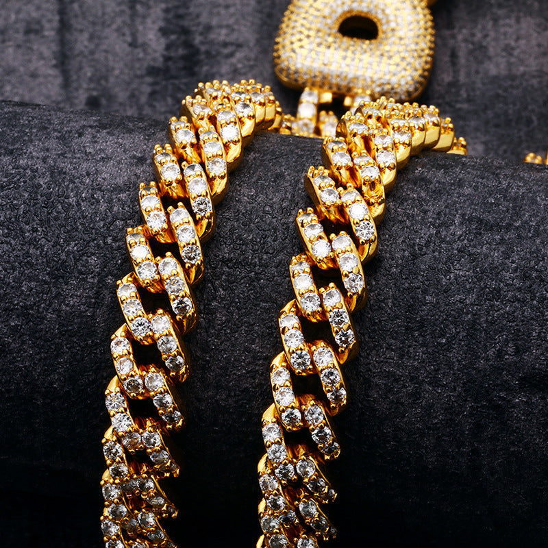 Moissanite Bubble Ball Font Customizable Letter Pendant Set