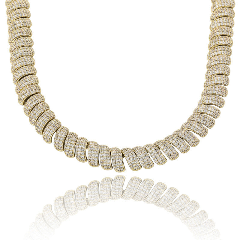 10mm Moissanite Ice Crystal Hemp Rope Chain