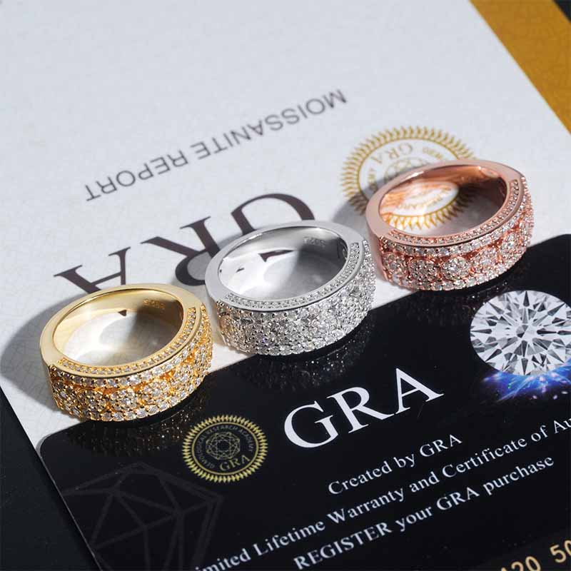 Moissanite Design Half-Row Ring