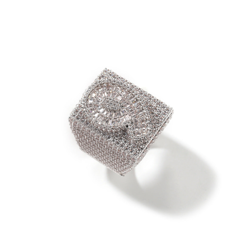 Two Tone Alphabet Digit Moissanite Custom Ring