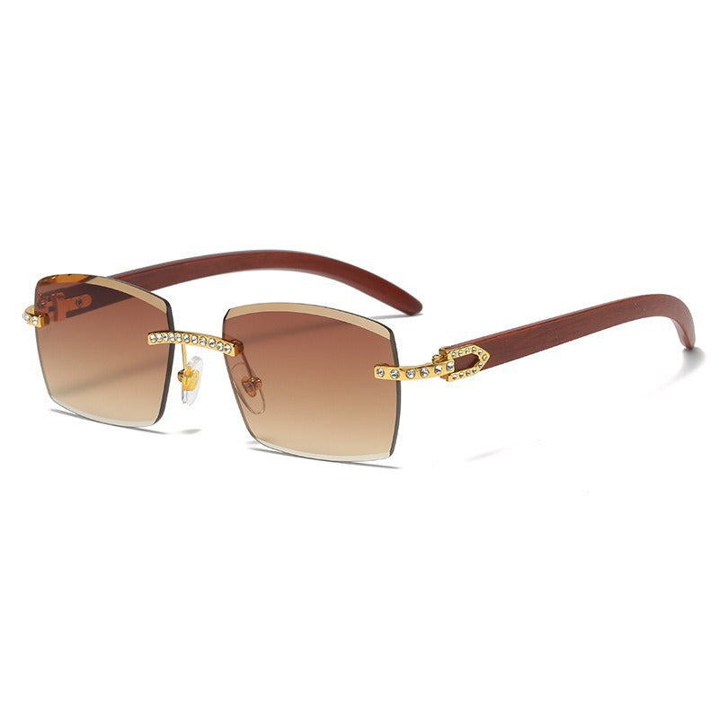 Fashion Rimless Woody Sunglasses