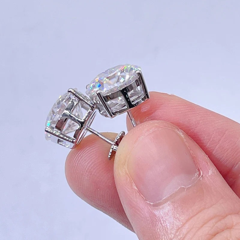 S925 Moissanite Multi-Size Classic Hip-Hop Earrings