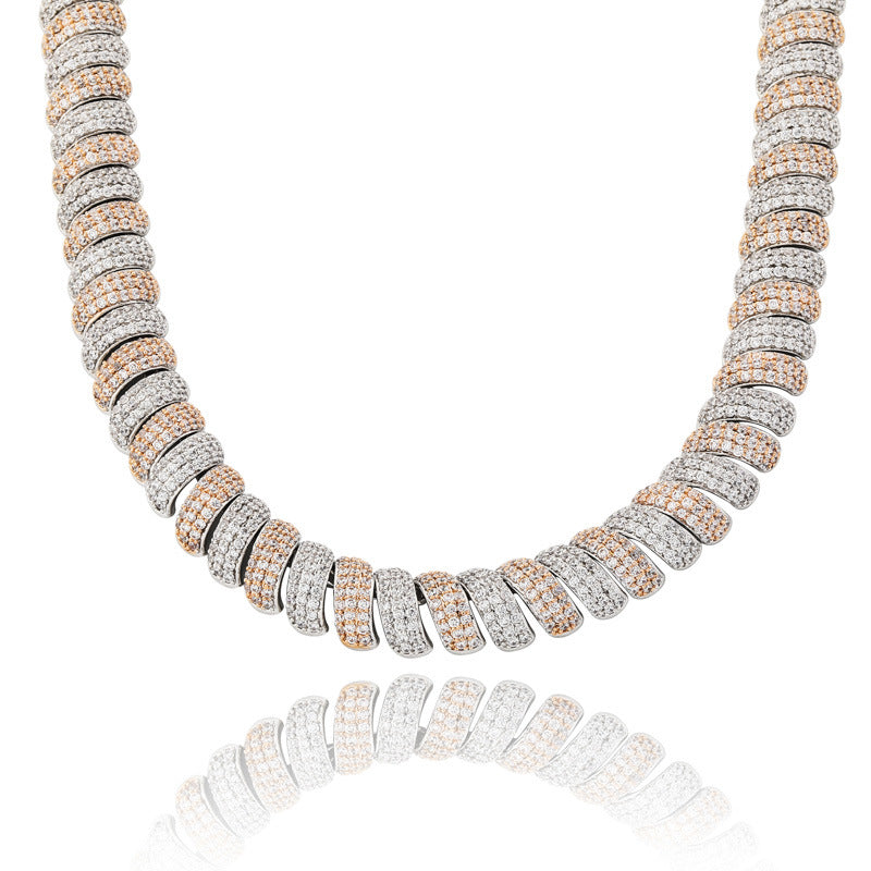 14mm Moissanite Twisted Cuban Chain