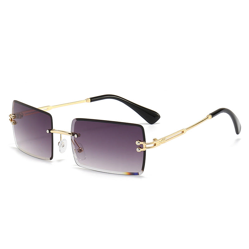 New Frameless Cutaway Square Sunglasses