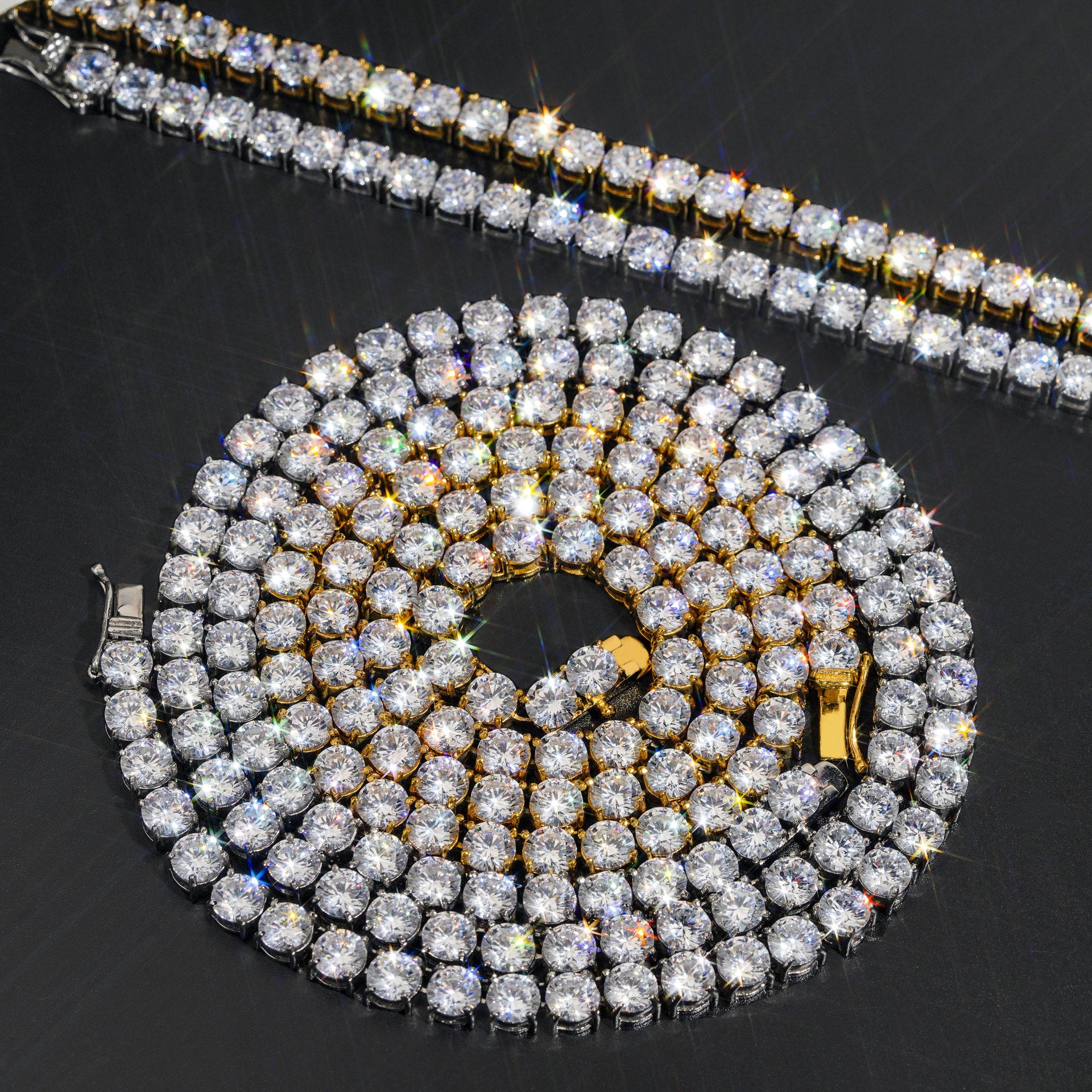 3~10mm 925 Sterling Silver Plated Tennis Chain