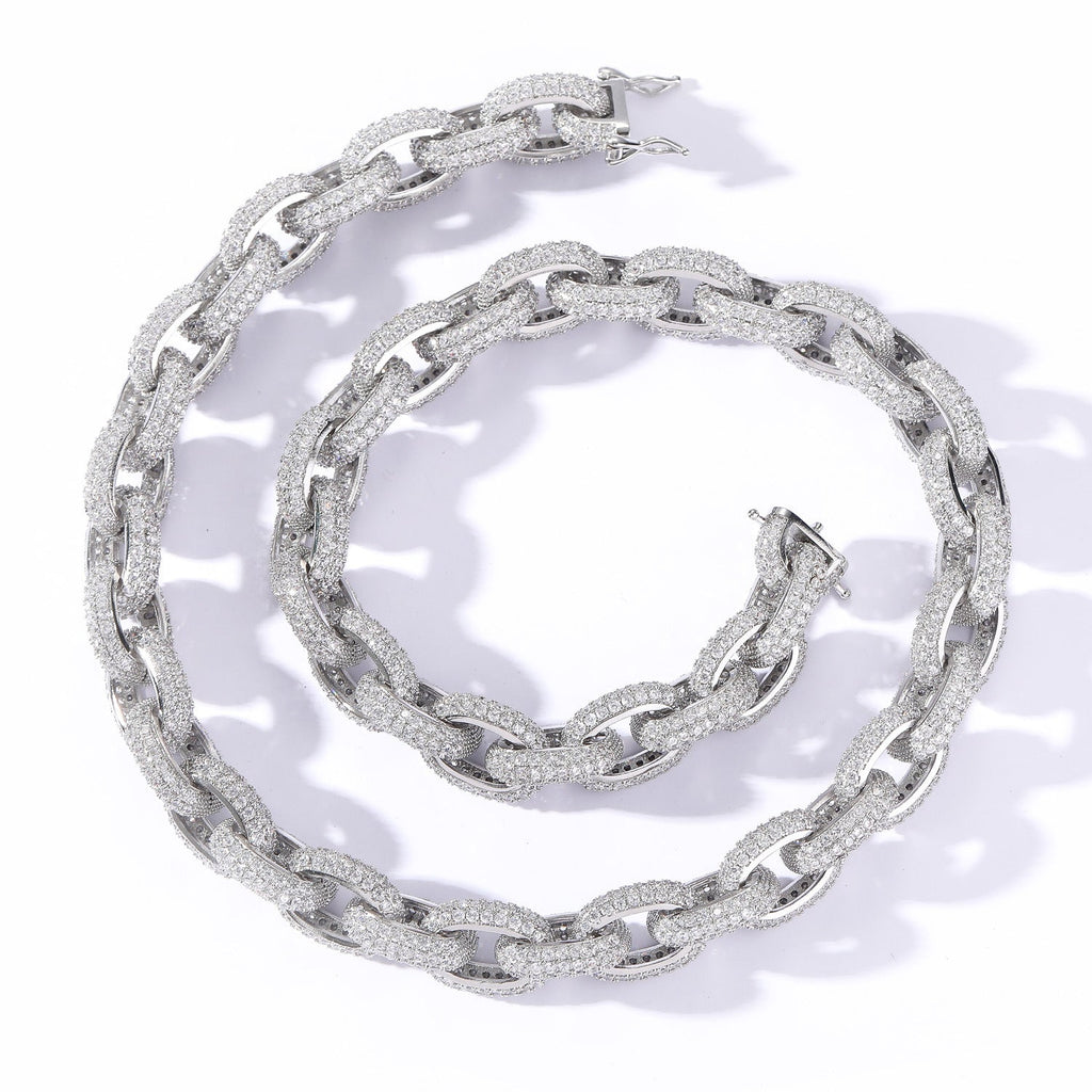 13mm Moissanite Hip Hop O-Chain Necklace