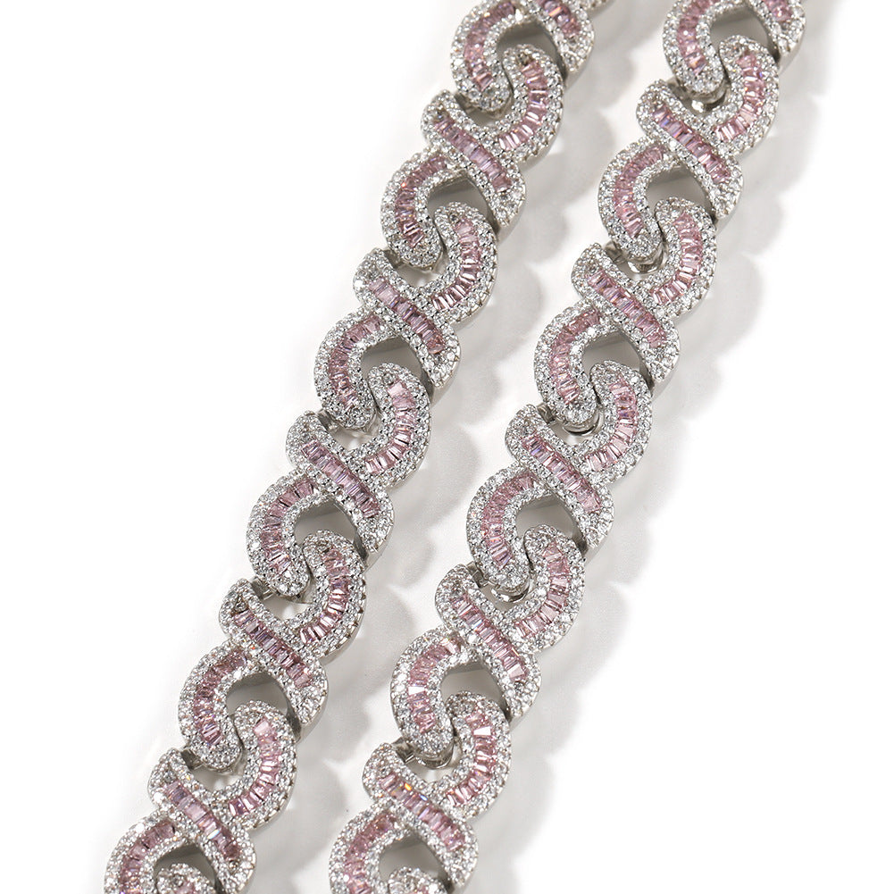 12mm Infinity Around Cuban Bracelet