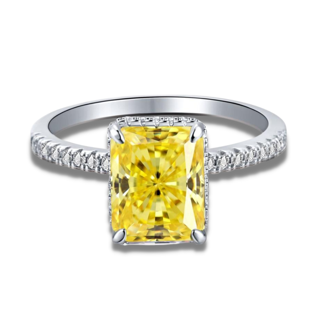 S925 Serenity Yellow Gem Ring