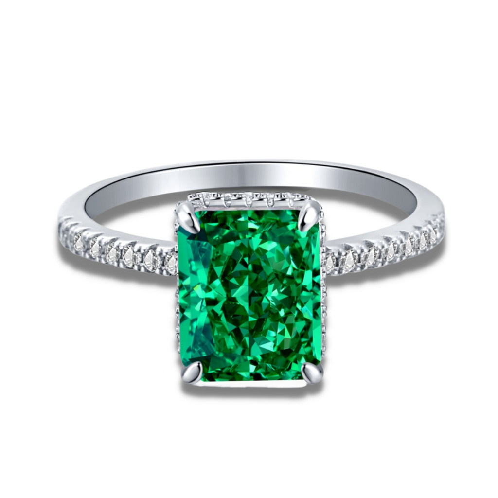 S925 Serenity Emerald Ring