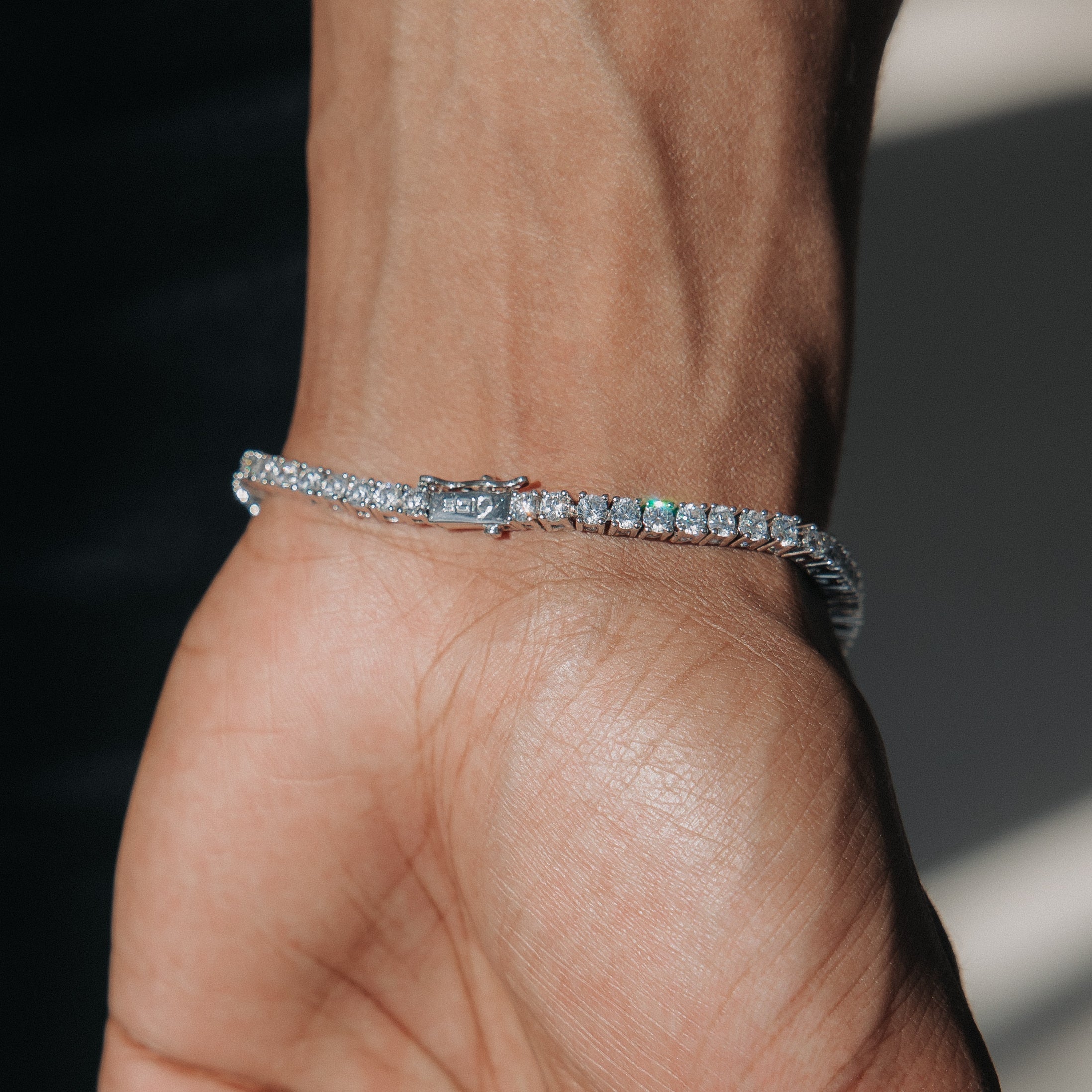 3mm Moissanite Tennis Bracelet White Gold