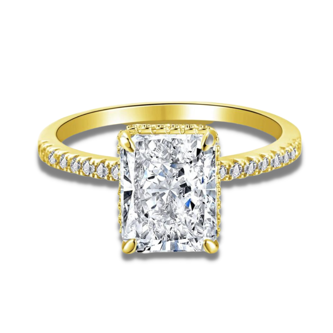 S925 Advanced Ice Flower Cut Colorful Gem Ring