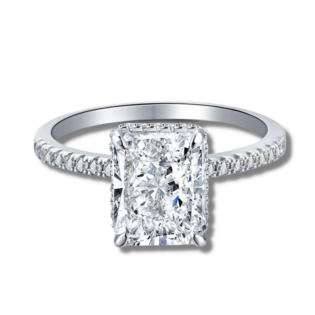 S925 Advanced Ice Flower Cut Colorful Gem Ring