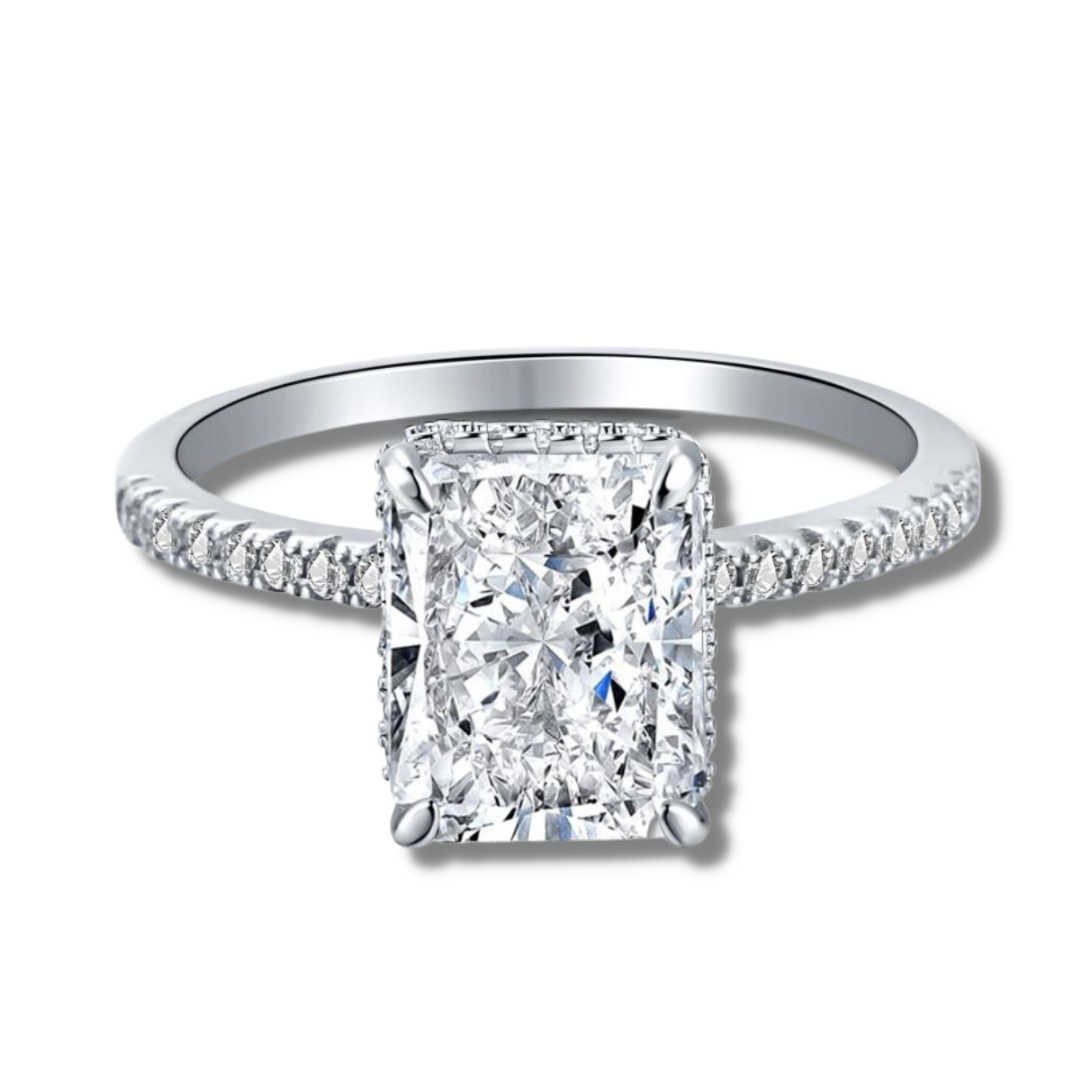 S925 Advanced Ice Flower Cut Colorful Gem Ring