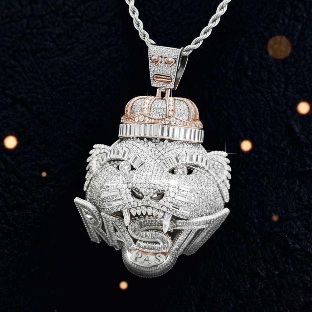 Majesty of the Iced-Out King Panther Pendant【A05】