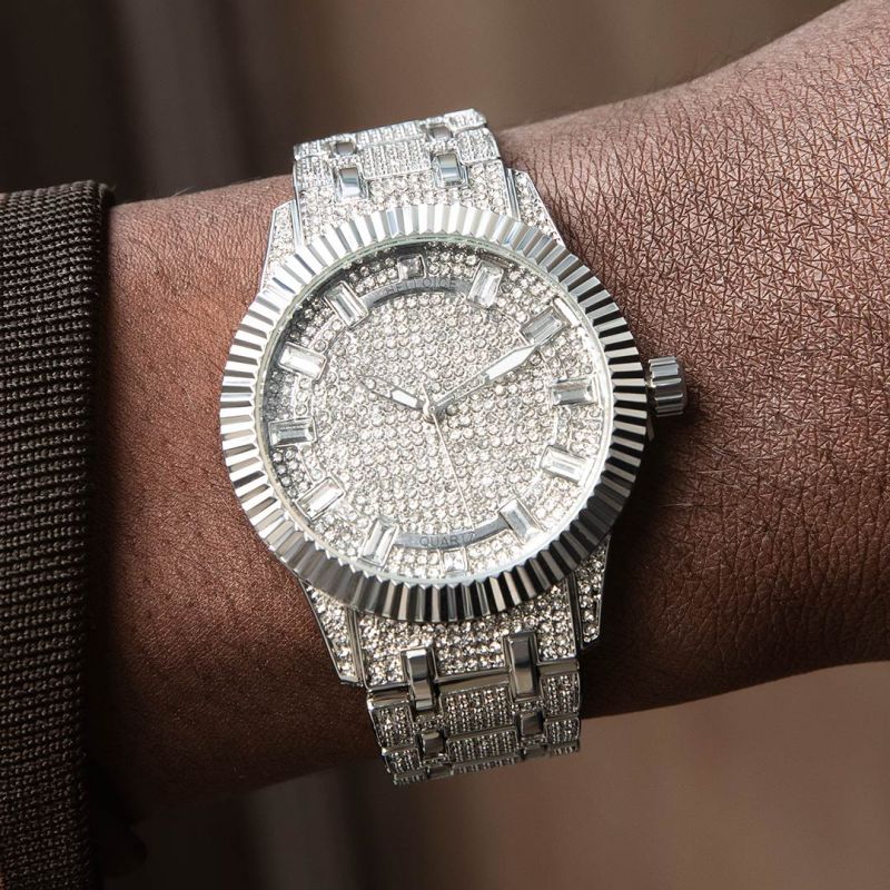 Iced Baguette Cut Luxury Watch - 43mm White Gold