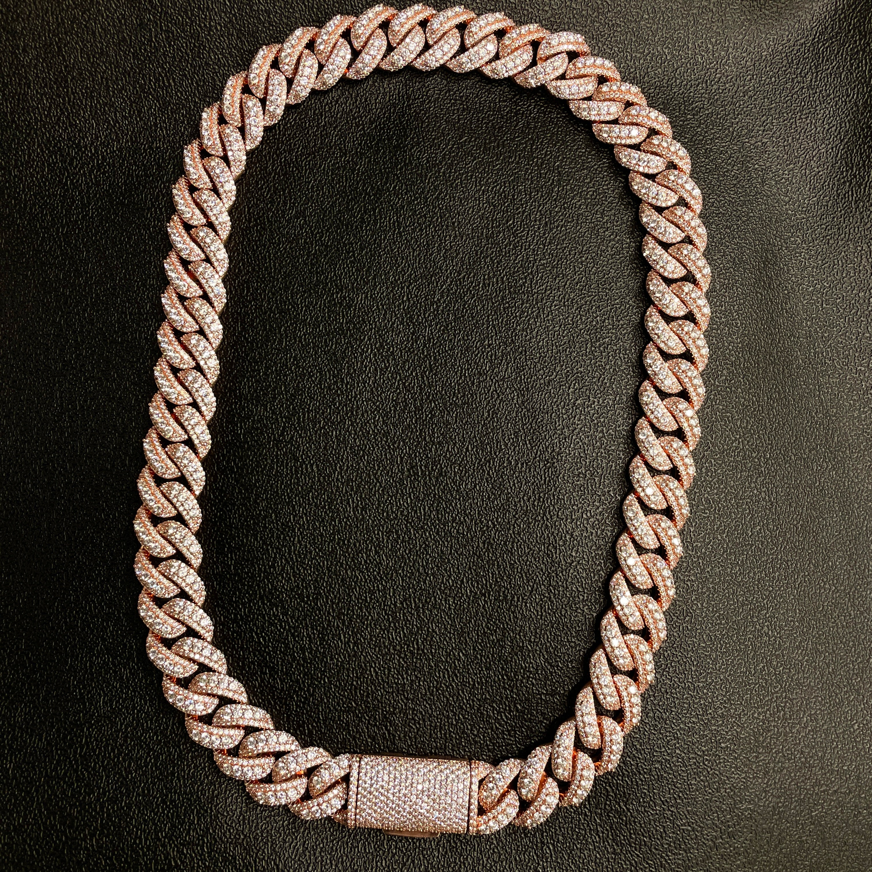 18mm/20mm/25mm Moissanite Hip-Hop Bubble Cuban Chain