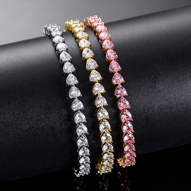 5mm Heart-shaped Moissanite 5mm Tennis Bracelet