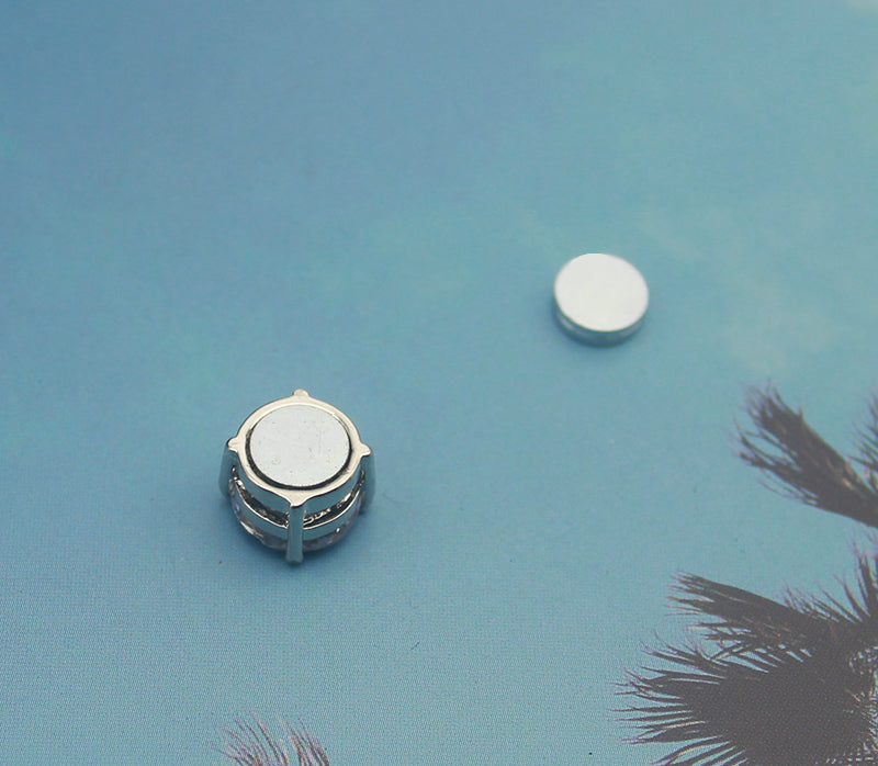 1CT*2 D Color VVS1 Moissanite Six-Claw Magnetic Stud Earrings