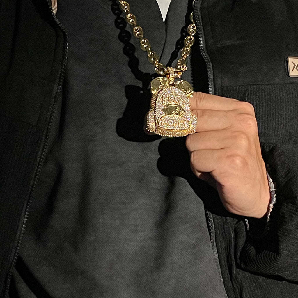 Street Style |  Iced Out Backpack Pendant