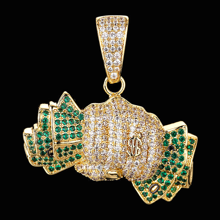 Hip Hop | Iced Out "Holding Dollars" Pendant