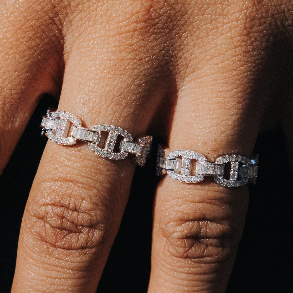 Baguette Mariner Ring White Gold