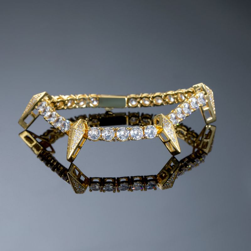 5mm "Beast Clash" Tennis Bracelet in Gold