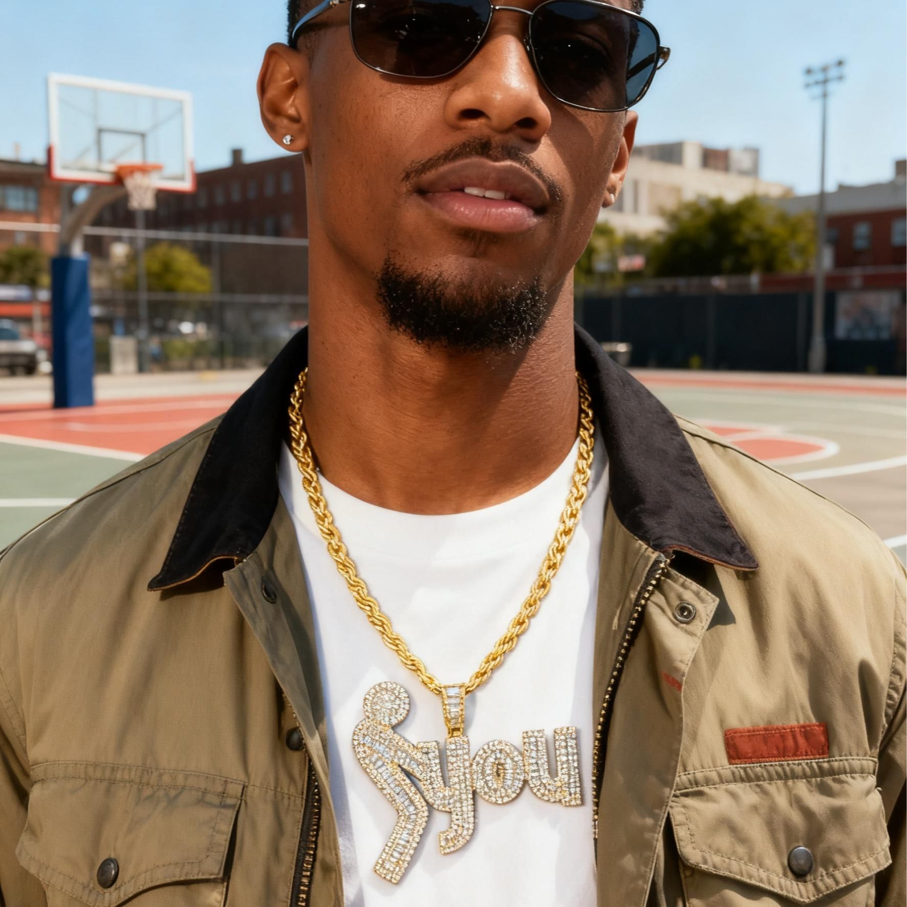 Hip - Hop Drip "F You" Iced-Out Pendant 【A56】