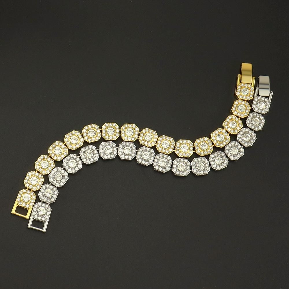15MM Sparkling  Octagon Cluster Tennis Bracelet【A17】HJA